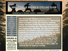 Tablet Screenshot of greenevillehikingclub.com